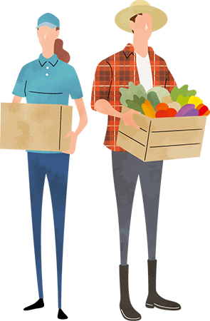 地域で働く人のイラスト